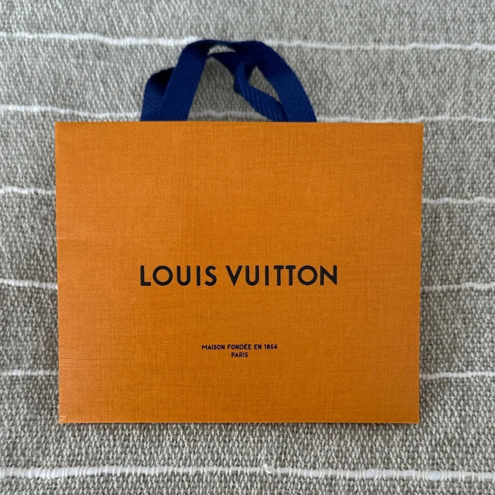 Louis Vuitton small Bag with Navy Handles with card